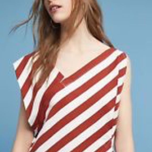 ANTHROPOLOGIE Postmark Cotton Striped Top - Picture 3 of 5